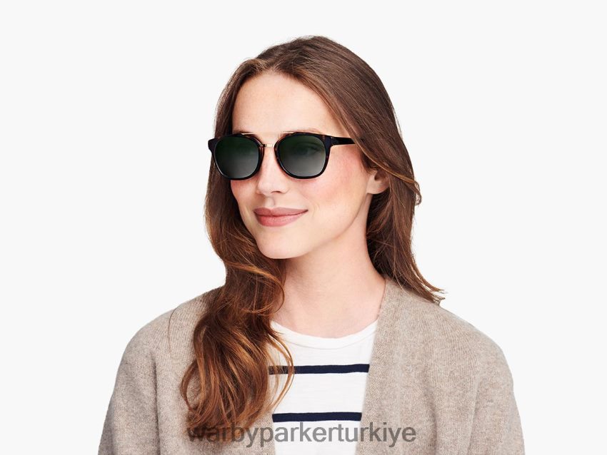 Warby Parker adil faks N8ZXX8794 cilalı altın ile konyak kaplumbağası gözlük - Image 3