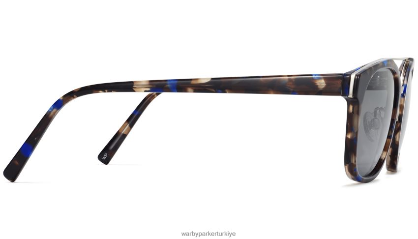 Warby Parker adil faks N8ZXX8795 cilalı gümüş ile tanzanit kaplumbağası gözlük - Image 5