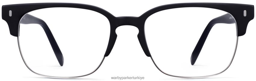 Warby Parker ames N8ZXX8209 cilalı gümüş ile jet siyah mat gözlük - Image 4