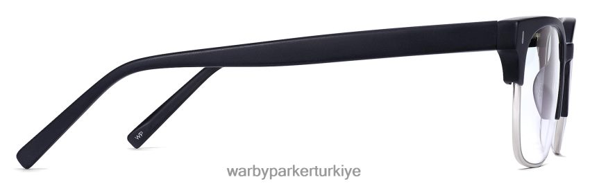 Warby Parker ames N8ZXX8209 cilalı gümüş ile jet siyah mat gözlük - Image 5
