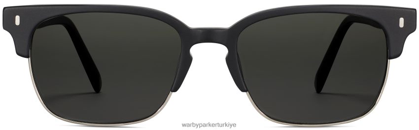 Warby Parker ames N8ZXX8702 cilalı gümüş ile jet siyah mat gözlük - Image 3