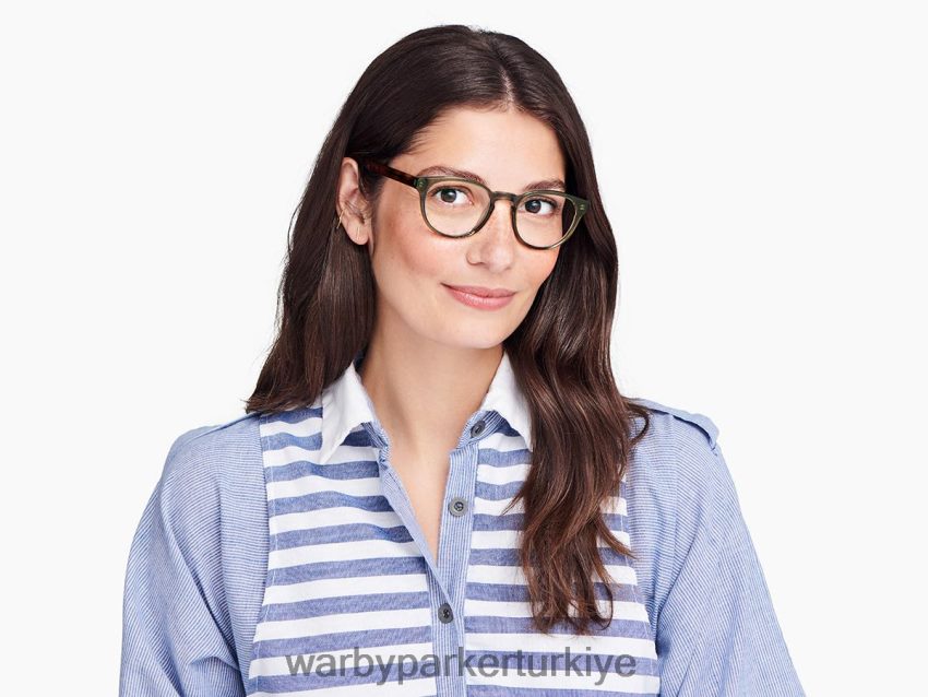 Warby Parker anlayışlı N8ZXX8124 kehribar kaplumbağa ile deniz yosunu kristali gözlük - Image 3