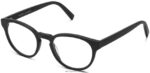 Warby Parker anlayışlı N8ZXX8128 jet siyah mat gözlük