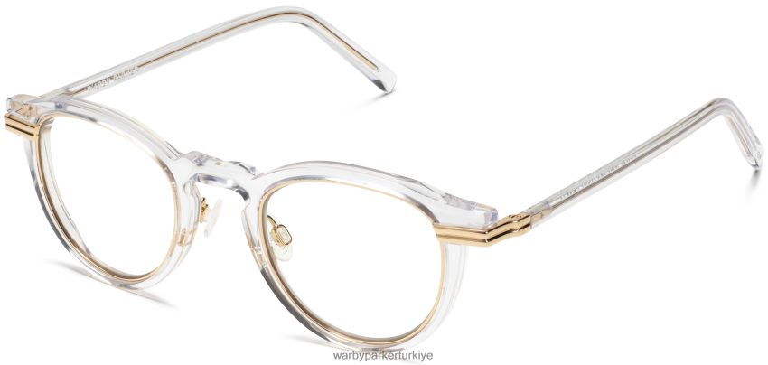 warby_parker_arti_n8zxx8249_cilali_altin_ile_kristal_gozluk.jpg Warby Parker arti N8ZXX8249 cilalı altın ile kristal gözlük - Image 1