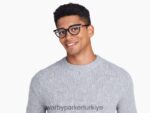 Warby Parker Aurelia N8ZXX8350 cilalı altın ile jet siyahı gözlük - Image 3