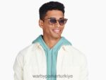 Warby Parker Aurelia N8ZXX8859 cilalı altın ile kerpiç kaplumbağa gözlük - Image 3