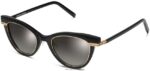 Warby Parker Aurelia N8ZXX8860 cilalı altın ile jet siyahı gözlük