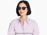 Warby Parker bard N8ZXX8683 cilalı altın ile jet siyahı gözlük - Image 3