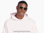 Warby Parker bard N8ZXX8684 cilalı altın ile kristal gözlük - Image 3