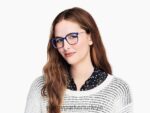 Warby Parker Caleb N8ZXX8256 cilalı gümüşle gece yarısı solması gözlük - Image 3