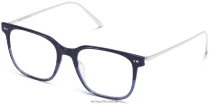 Warby Parker Caleb N8ZXX8256 cilalı gümüşle gece yarısı solması gözlük
