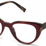 Warby Parker Camila N8ZXX8338 çizgili karaağaç ile öküz kanı gözlük