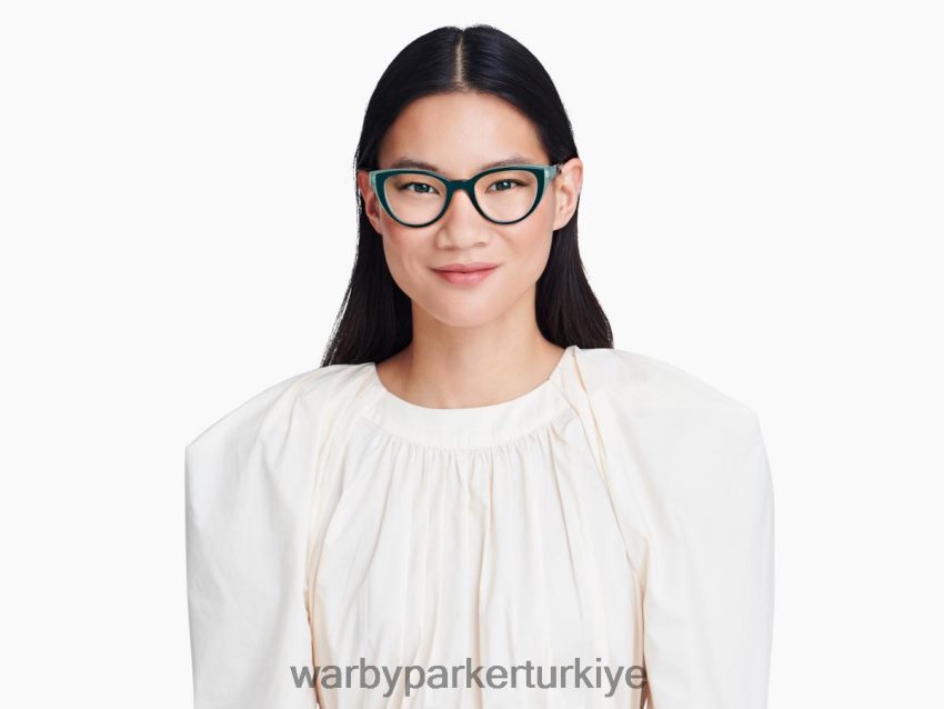 Warby Parker Camila N8ZXX8339 Mayorka naneli orman yeşili gözlük - Image 2
