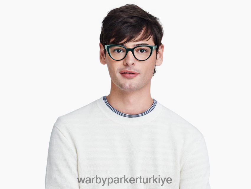 Warby Parker Camila N8ZXX8339 Mayorka naneli orman yeşili gözlük - Image 3