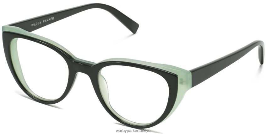 Warby Parker Camila N8ZXX8339 Mayorka naneli orman yeşili gözlük - Image 1