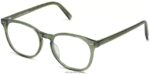 Warby Parker Carlton N8ZXX8530 deniz yosunu kristali gözlük