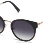 Warby Parker cleo N8ZXX8912 gül altın ile jet siyahı gözlük