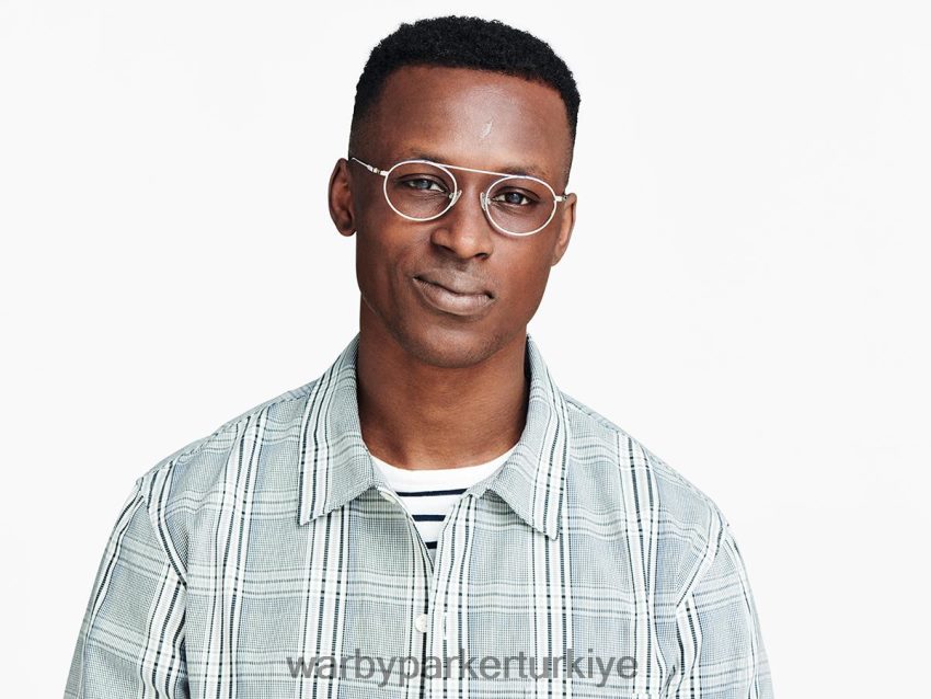 Warby Parker corwin N8ZXX8224 mavi ile parlatılmış gümüş gözlük - Image 2