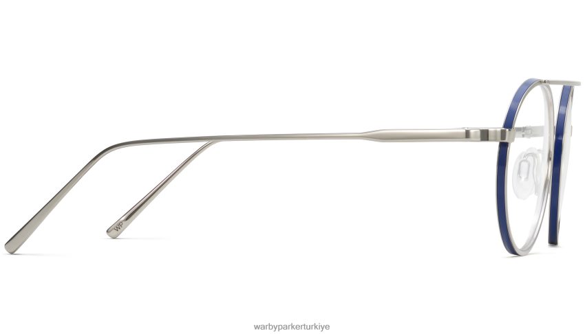 Warby Parker corwin N8ZXX8224 mavi ile parlatılmış gümüş gözlük - Image 5