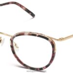 Warby Parker Dinah N8ZXX8565 cilalı altın ile menekşe kuvars kristali gözlük