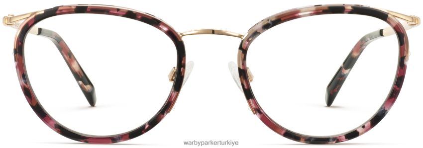 Warby Parker Dinah N8ZXX8565 cilalı altın ile menekşe kuvars kristali gözlük - Image 3