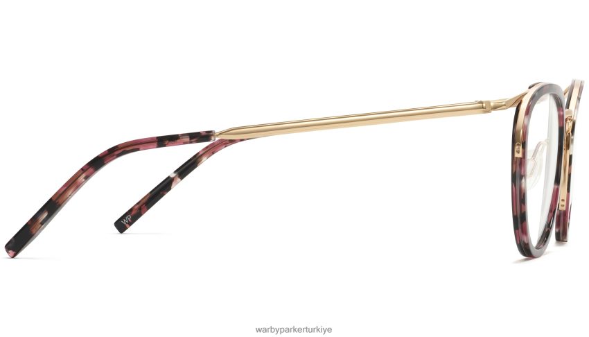 Warby Parker Dinah N8ZXX8565 cilalı altın ile menekşe kuvars kristali gözlük - Image 4