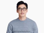 Warby Parker durand N8ZXX8519 cilalı altın ile jet siyahı gözlük - Image 2