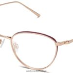 Warby Parker Elise N8ZXX8564 bordo ile gül altın gözlük