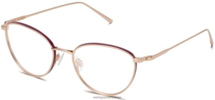 Warby Parker Elise N8ZXX8564 bordo ile gül altın gözlük