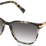 Warby Parker Esme N8ZXX8713 cilalı altın ile aventurin kaplumbağa gözlük