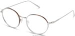 Warby Parker Garnizon N8ZXX8488 meşe fıçı ile cilalı gümüş gözlük