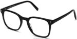 Warby Parker gül N8ZXX8447 Jet Siyahı gözlük