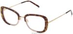 Warby Parker halime N8ZXX8185 cilalı altın ile katmanlı taro kaplumbağası gözlük