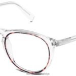 Warby Parker Haskell N8ZXX8117 akçaağaç ile kristal gözlük