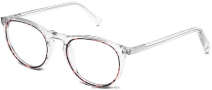 Warby Parker Haskell N8ZXX8117 akçaağaç ile kristal gözlük
