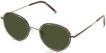 Warby Parker Henderson N8ZXX8658 cilalı altın ile meşe fıçı gözlük