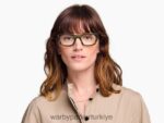 Warby Parker Herman N8ZXX831 çizgili enginar gözlük - Image 2