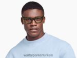 Warby Parker Herman N8ZXX831 çizgili enginar gözlük - Image 3