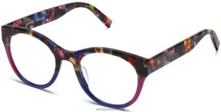 Warby Parker iskele N8ZXX8282 çizgili konfeti gözlük
