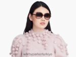 Warby Parker karina N8ZXX8909 çizgili affogato gözlük - Image 2