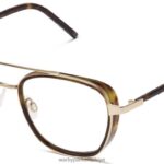 Warby Parker kulak N8ZXX8422 cilalı altın ile konyak kaplumbağası gözlük