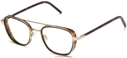 Warby Parker kulak N8ZXX8422 cilalı altın ile konyak kaplumbağası gözlük