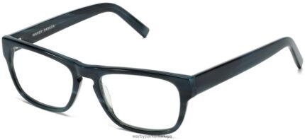 Warby Parker kuş tüyü N8ZXX8190 çizgili pasifik gözlük