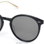 Warby Parker Langley N8ZXX8857 cilalı altın ile jet siyahı gözlük