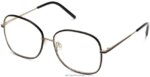 Warby Parker leah N8ZXX8460 cilalı altın ile jet siyahı gözlük