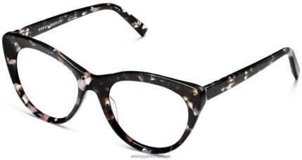 Warby Parker Leta N8ZXX8341 siyah frenk üzümü kaplumbağası gözlük
