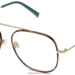 Warby Parker Lupita N8ZXX8469 cilalı altın ile meşe fıçı gözlük