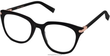 Warby Parker maeve N8ZXX8334 gül altın ile jet siyahı gözlük