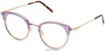 Warby Parker melekleştirmek N8ZXX8134 cilalı altın ile katmanlı erik kristali gözlük