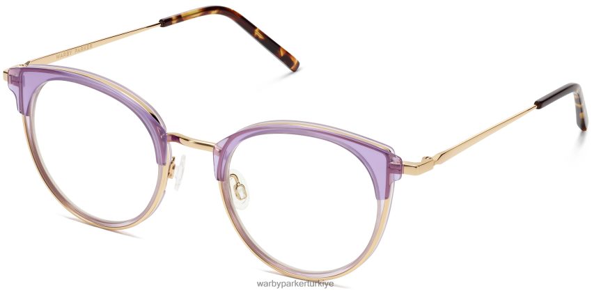 Warby Parker melekleştirmek N8ZXX8134 cilalı altın ile katmanlı erik kristali gözlük - Image 1